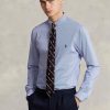 Blaue formelle Slim Fit-Hemden aus gestreifter Stretch-Popeline von Ralph Lauren für Herren Blaue formelle Slim Fit-Hemden aus gestreifter Stretch-Popeline von Ralph Lauren für Herren