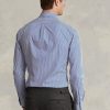 Blaue formelle Slim Fit-Hemden aus gestreifter Stretch-Popeline von Ralph Lauren für Herren Blaue formelle Slim Fit-Hemden aus gestreifter Stretch-Popeline von Ralph Lauren für Herren