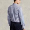 Blaue formelle Slim Fit-Hemden aus gestreifter Stretch-Popeline von Ralph Lauren für Herren Blaue formelle Slim Fit-Hemden aus gestreifter Stretch-Popeline von Ralph Lauren für Herren