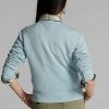 Blaue French Terry-Sweatshirts mit Rundhalsausschnitt und Ralph Lauren-Logo für Damen Blaue French Terry-Sweatshirts mit Rundhalsausschnitt und Ralph Lauren-Logo für Damen