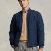 Blaue gesteppte Bomberjacken von Ralph Lauren für Herren