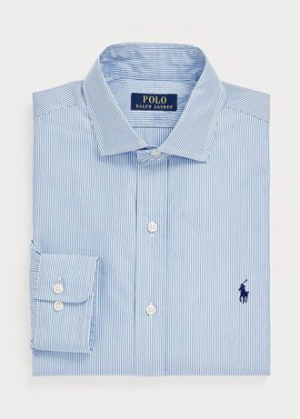 Blaue, gestreifte Performance-Hemden im Custom Fit für Herren von Ralph Lauren