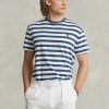 Blaue Herren Ralph Lauren Classic Fit gestreifte Jersey-T-Shirts Blaue Herren Ralph Lauren Classic Fit gestreifte Jersey-T-Shirts