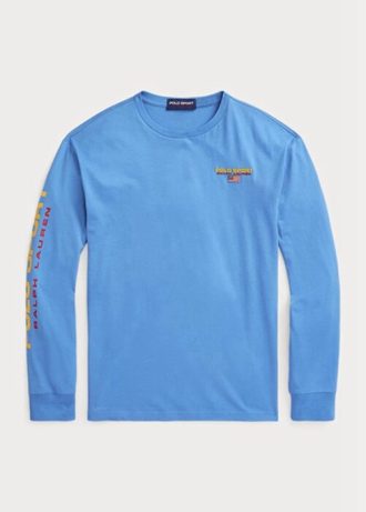 Blaue Herren Ralph Lauren Classic Fit Polo Sport Jersey T-Shirts