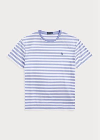 Blaue Herren Ralph Lauren Custom Slim Fit gestreifte Jersey-T-Shirts