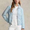 Blaue Leinen-Windjacke von Ralph Lauren für Damen Blaue Leinen-Windjacke von Ralph Lauren für Damen