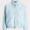Blaue Leinen-Windjacke von Ralph Lauren für Damen Blaue Leinen-Windjacke von Ralph Lauren für Damen