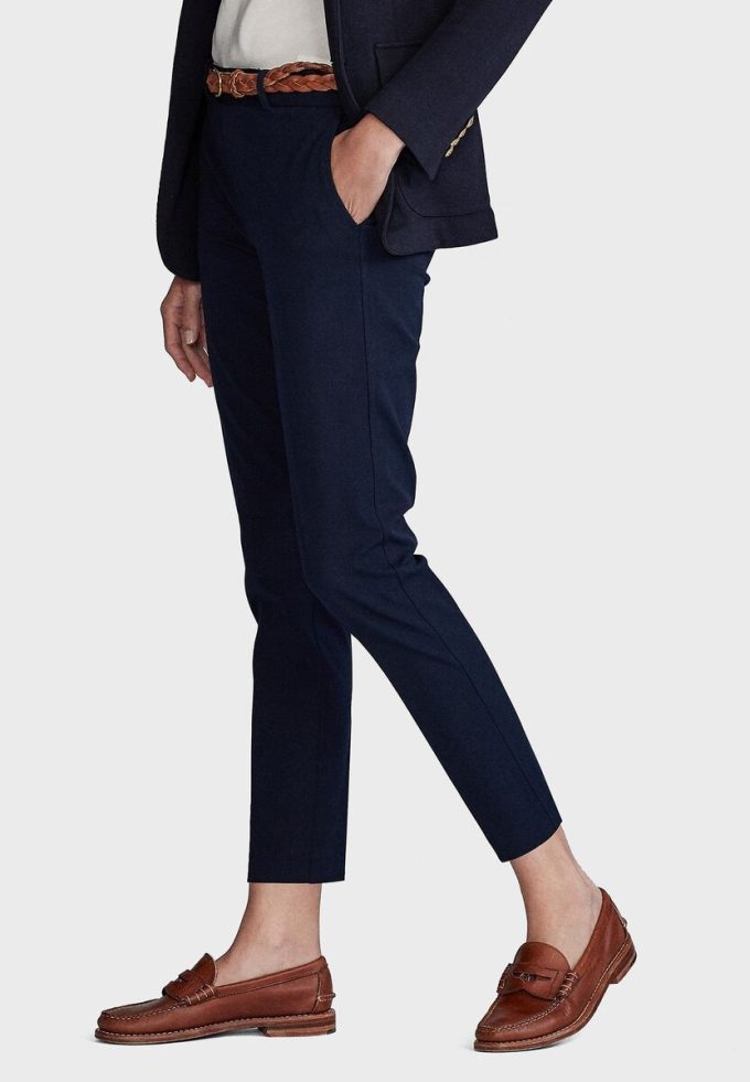 Blaue maßgeschneiderte Hosen von Ralph Lauren für Damen Blaue maßgeschneiderte Hosen von Ralph Lauren für Damen