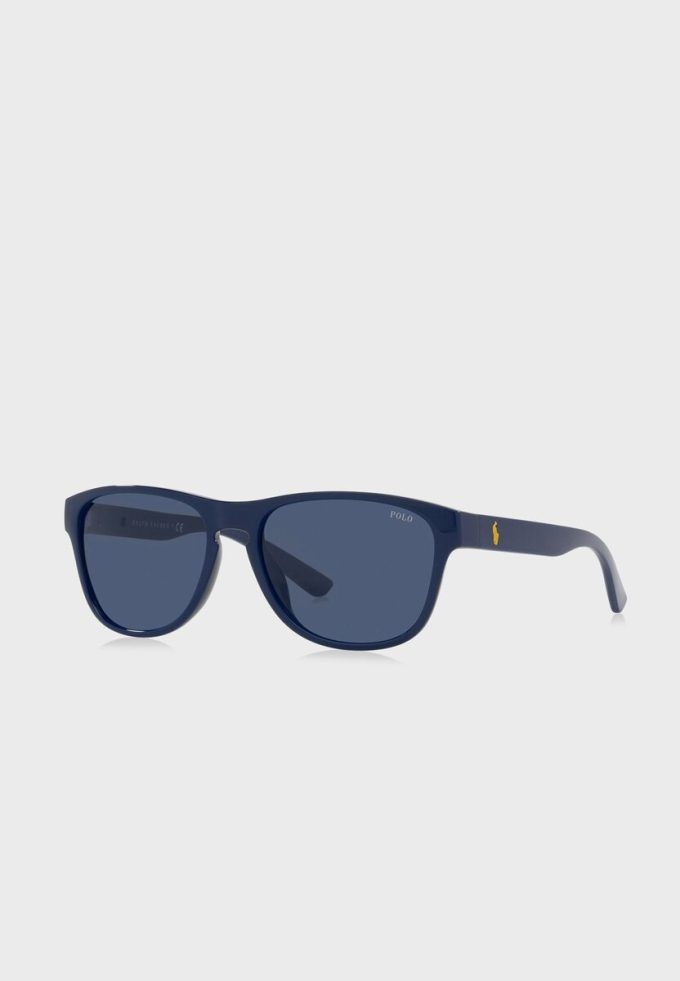 Blaue ovale Sonnenbrille von Ralph Lauren für Herren Blaue ovale Sonnenbrille von Ralph Lauren für Herren