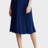 Blaue Plissee-Midiröcke von Ralph Lauren für Damen