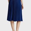 Blaue Plissee-Midiröcke von Ralph Lauren für Damen
