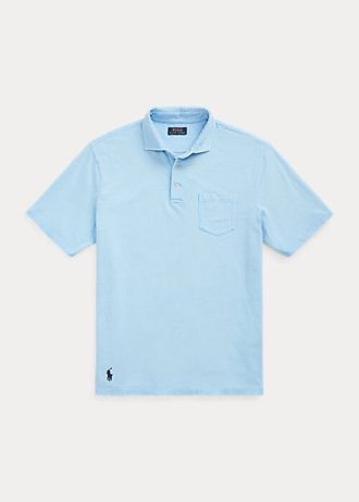 Blaue Poloshirts aus Baumwolle und Leinen im Classic Fit von Ralph Lauren für Herren