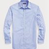 Blaue Poloshirts aus gestreifter Popeline für Herren von Ralph Lauren