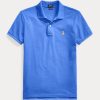 Blaue Poloshirts aus Mesh im Classic Fit von Ralph Lauren für Damen Blaue Poloshirts aus Mesh im Classic Fit von Ralph Lauren für Damen