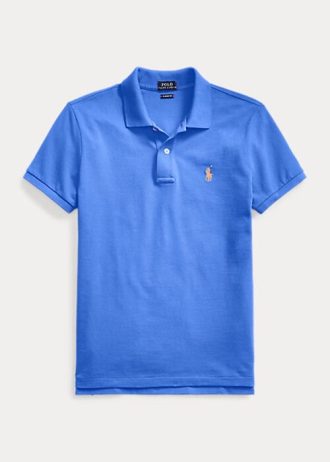 Blaue Poloshirts aus Mesh im Classic Fit von Ralph Lauren für Damen