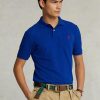 Blaue Poloshirts aus Mesh im Slim Fit von Ralph Lauren für Herren Blaue Poloshirts aus Mesh im Slim Fit von Ralph Lauren für Herren
