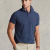 Blaue Poloshirts aus Mesh im Slim Fit von Ralph Lauren für Herren Blaue Poloshirts aus Mesh im Slim Fit von Ralph Lauren für Herren