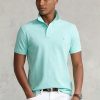 Blaue Poloshirts aus Mesh im Slim Fit von Ralph Lauren für Herren Blaue Poloshirts aus Mesh im Slim Fit von Ralph Lauren für Herren