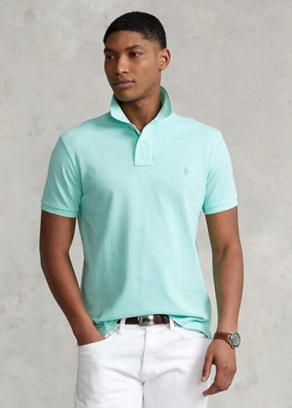 Blaue Poloshirts aus Mesh im Slim Fit von Ralph Lauren für Herren