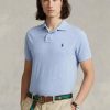 Blaue Poloshirts aus Mesh im Slim Fit von Ralph Lauren für Herren Blaue Poloshirts aus Mesh im Slim Fit von Ralph Lauren für Herren