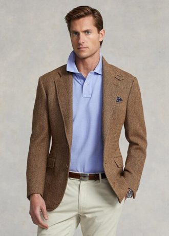 Blaue Poloshirts aus Mesh im Slim Fit von Ralph Lauren für Herren