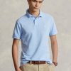 Blaue Poloshirts aus Mesh im Slim Fit von Ralph Lauren für Herren Blaue Poloshirts aus Mesh im Slim Fit von Ralph Lauren für Herren