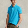 Blaue Poloshirts aus Mesh im Slim Fit von Ralph Lauren für Herren Blaue Poloshirts aus Mesh im Slim Fit von Ralph Lauren für Herren
