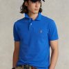 Blaue Poloshirts aus Mesh im Slim Fit von Ralph Lauren für Herren