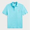Blaue Poloshirts aus Mesh im Slim Fit von Ralph Lauren für Herren Blaue Poloshirts aus Mesh im Slim Fit von Ralph Lauren für Herren
