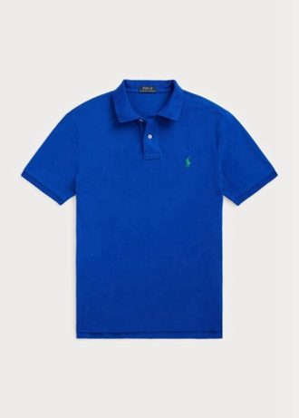 Blaue Poloshirts aus Mesh im Slim Fit von Ralph Lauren für Herren