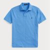 Blaue Poloshirts aus Mesh im Slim Fit von Ralph Lauren für Herren Blaue Poloshirts aus Mesh im Slim Fit von Ralph Lauren für Herren