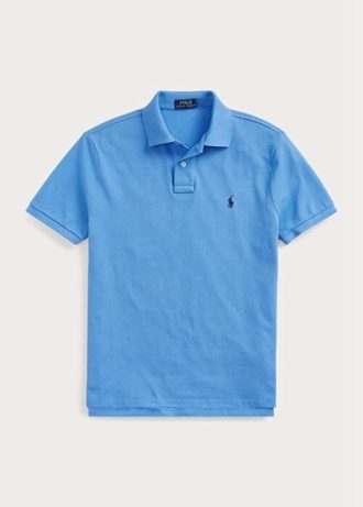Blaue Poloshirts aus Mesh im Slim Fit von Ralph Lauren für Herren