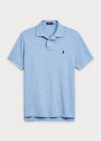 Blaue Poloshirts aus Mesh im Slim Fit von Ralph Lauren für Herren