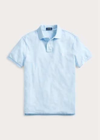 Blaue Poloshirts aus Mesh im Slim Fit von Ralph Lauren für Herren