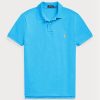 Blaue Poloshirts aus Mesh im Slim Fit von Ralph Lauren für Herren Blaue Poloshirts aus Mesh im Slim Fit von Ralph Lauren für Herren