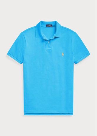 Blaue Poloshirts aus Mesh im Slim Fit von Ralph Lauren für Herren