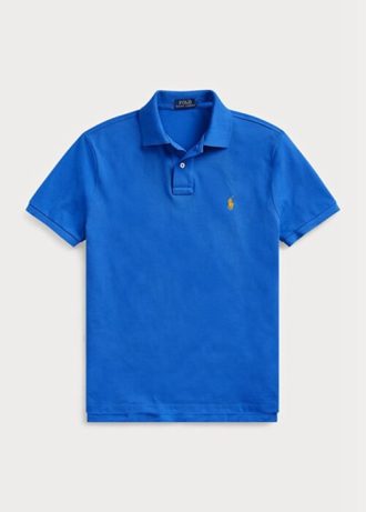 Blaue Poloshirts aus Mesh im Slim Fit von Ralph Lauren für Herren