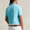 Blaue Poloshirts aus Mesh im Slim Fit von Ralph Lauren für Herren Blaue Poloshirts aus Mesh im Slim Fit von Ralph Lauren für Herren