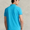 Blaue Poloshirts aus Mesh im Slim Fit von Ralph Lauren für Herren Blaue Poloshirts aus Mesh im Slim Fit von Ralph Lauren für Herren