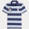 Blaue Poloshirts aus Mesh mit Big Pony-Print für Herren von Ralph Lauren Blaue Poloshirts aus Mesh mit Big Pony-Print für Herren von Ralph Lauren