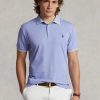 Blaue Poloshirts für Herren von Ralph Lauren Custom Slim Fit Birdseye