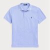 Blaue Poloshirts für Herren von Ralph Lauren Custom Slim Fit Birdseye