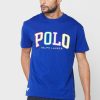 Blaue Poloshirts mit Rundhalsausschnitt und Logo für Herren von Ralph Lauren