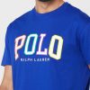 Blaue Poloshirts mit Rundhalsausschnitt und Logo für Herren von Ralph Lauren