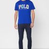Blaue Poloshirts mit Rundhalsausschnitt und Logo für Herren von Ralph Lauren