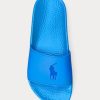 Blaue Ralph Lauren Big Pony Hausschuhe für Damen