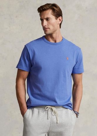 Blaue Ralph Lauren Classic Fit Heavyweight Jersey T-Shirts für Herren