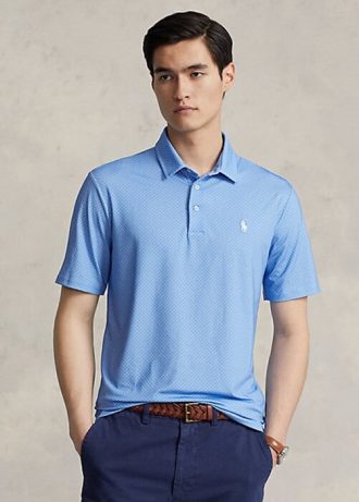 Blaue Ralph Lauren Classic Fit Performance Poloshirts für Herren