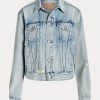 Blaue Ralph Lauren Denim Trucker-Jacken für Damen