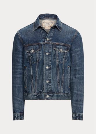 Blaue Ralph Lauren Denim Truckerjacken für Herren